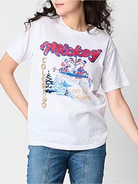 Disney Mickey Ski School Colorado Graphic Tee Women’s 2X NWT
